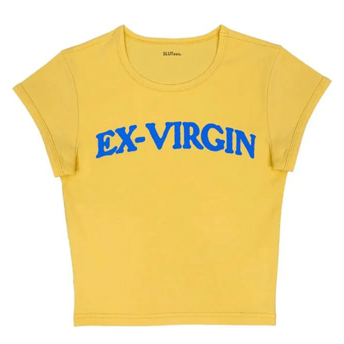 Ex Virgin - Yellow Baby Tee - SLUTees