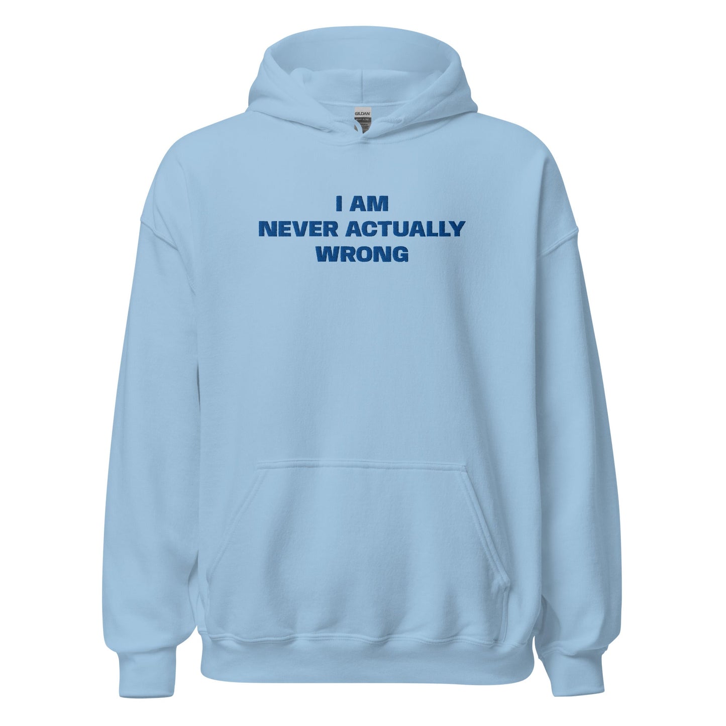 I Am Never Wrong Actually - Blue Hoodie - SLUTees