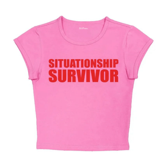 Situationship Survivor - Pink Baby Tee - SLUTees